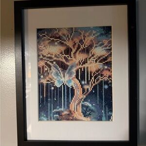 Framed Tree and Butterfly Art